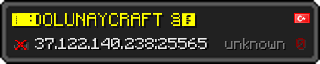 Userbar 320x64 in minecraft style for 37.122.140.238:25565