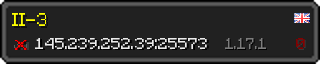 Userbar 320x64 in Minecraft-Stil für den Server 145.239.252.39:25573