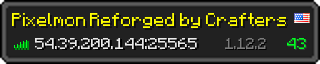 Userbar 320x64 in Minecraft-Stil für den Server 54.39.200.144:25565