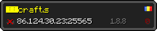 Userbar 320x64 in minecraft style for 86.124.30.23:25565