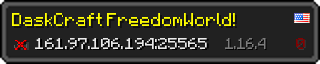 Userbar 320x64 in Minecraft-Stil für den Server 161.97.106.194:25565