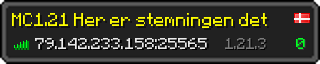 Userbar 320x64 in Minecraft-Stil für den Server 79.142.233.158:25565