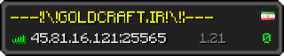 Userbar 320x64 in minecraft style for 45.81.16.121:25565