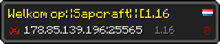 Userbar 320x64 in minecraft style for 178.85.139.196:25565