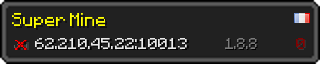 Userbar 320x64 in minecraft style for 62.210.45.22:10013