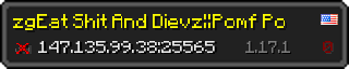 Userbar 320x64 in Minecraft-Stil für den Server 147.135.99.38:25565