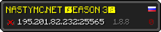 Userbar 320x64 in Minecraft-Stil für den Server 195.201.82.232:25565