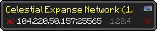 Userbar 320x64 in minecraft style for 104.220.50.157:25565