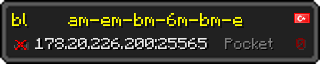 Userbar 320x64 in minecraft style for 178.20.226.200:25565