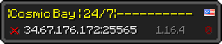 Userbar 320x64 in Minecraft-Stil für den Server 34.67.176.172:25565