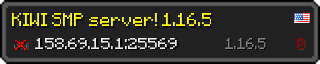 Userbar 320x64 in minecraft style for 158.69.15.1:25569