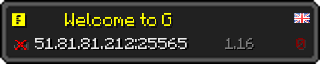 Userbar 320x64 in Minecraft-Stil für den Server 51.81.81.212:25565