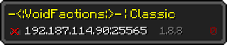 Userbar 320x64 in minecraft style for 192.187.114.90:25565