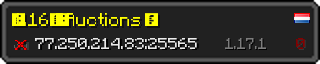 Userbar 320x64 in minecraft style for 77.250.214.83:25565