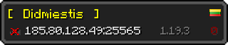 Userbar 320x64 in minecraft style for 185.80.128.49:25565