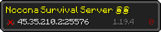 Userbar 320x64 in Minecraft-Stil für den Server 45.35.210.2:25576