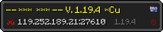 Userbar 320x64 in minecraft style for 119.252.189.21:27610