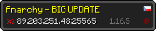 Userbar 320x64 in minecraft style for 89.203.251.48:25565