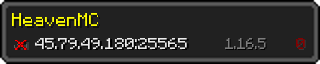 Userbar 320x64 in minecraft style for 45.79.49.180:25565