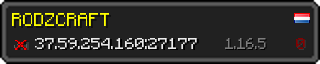 Userbar 320x64 in Minecraft-Stil für den Server 37.59.254.160:27177