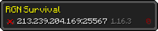 Userbar 320x64 in Minecraft-Stil für den Server 213.239.204.169:25567