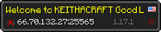 Userbar 320x64 in Minecraft-Stil für den Server 66.70.132.27:25565