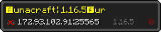 Userbar 320x64 in Minecraft-Stil für den Server 172.93.102.91:25565