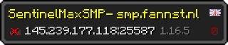 Userbar 320x64 in Minecraft-Stil für den Server 145.239.177.118:25587