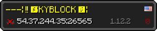 Userbar 320x64 in minecraft style for 54.37.244.35:26565