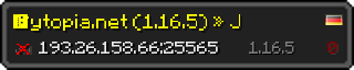 Userbar 320x64 in minecraft style for 193.26.158.66:25565