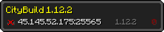 Userbar 320x64 in minecraft style for 45.145.52.175:25565