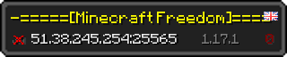 Userbar 320x64 in Minecraft-Stil für den Server 51.38.245.254:25565