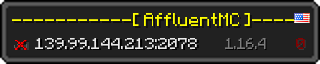 Userbar 320x64 in Minecraft-Stil für den Server 139.99.144.213:2078