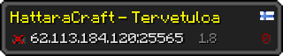 Userbar 320x64 in Minecraft-Stil für den Server 62.113.184.120:25565