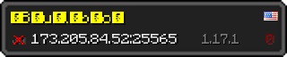 Userbar 320x64 in Minecraft-Stil für den Server 173.205.84.52:25565
