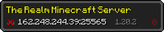 Userbar 320x64 in Minecraft-Stil für den Server 162.248.244.39:25565