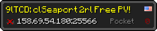 Userbar 320x64 in Minecraft-Stil für den Server 158.69.54.180:25566