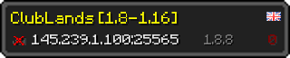 Userbar 320x64 in Minecraft-Stil für den Server 145.239.1.100:25565