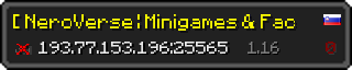 Userbar 320x64 in Minecraft-Stil für den Server 193.77.153.196:25565