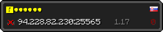 Userbar 320x64 in Minecraft-Stil für den Server 94.228.82.230:25565