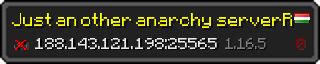 Userbar 320x64 in minecraft style for 188.143.121.198:25565