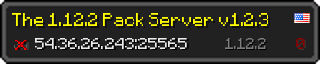 Userbar 320x64 in Minecraft-Stil für den Server 54.36.26.243:25565