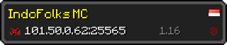 Userbar 320x64 in minecraft style for 101.50.0.62:25565