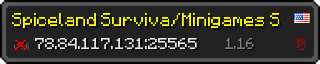 Userbar 320x64 in Minecraft-Stil für den Server 78.84.117.131:25565