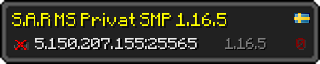 Userbar 320x64 in minecraft style for 5.150.207.155:25565