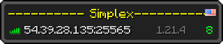 Userbar 320x64 in minecraft style for 54.39.28.135:25565