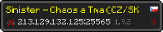 Userbar 320x64 in minecraft style for 213.129.132.125:25565