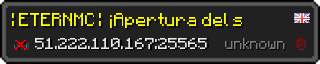 Userbar 320x64 in Minecraft-Stil für den Server 51.222.110.167:25565