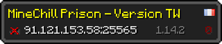 Userbar 320x64 in minecraft style for 91.121.153.58:25565