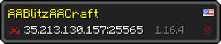 Userbar 320x64 in minecraft style for 35.213.130.157:25565